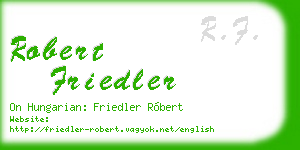 robert friedler business card