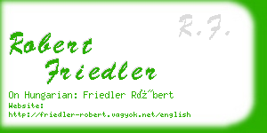 robert friedler business card